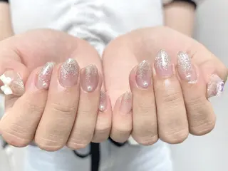 ネイル Shis_🦄shi 韓国風キラキラネイルのネイルデザイン