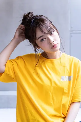 ミディアム カラー ヘアアレンジ 💝髪質改善💝_ chlom🌸春🌸のヘアスタイル