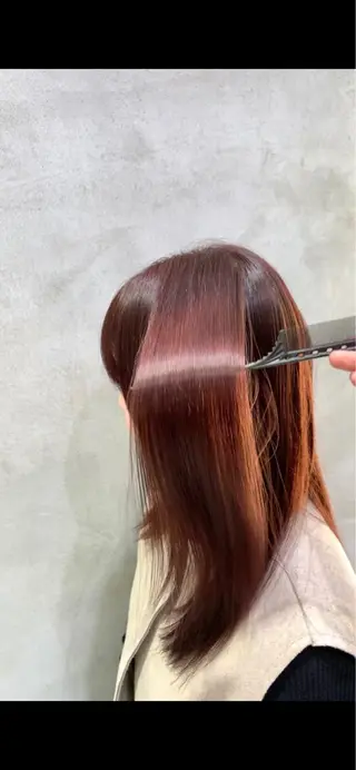 セミロング カラー パーマ ✨コテ巻き風パーマ ✨川合佑哉のヘアスタイル