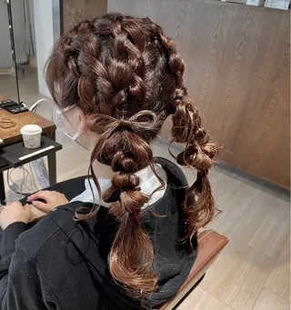 ヘアアレンジ レイヤーカット/ アレンジ/うみのヘアスタイル