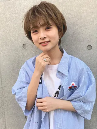 ショート カラー 安達 俊亮のヘアスタイル
