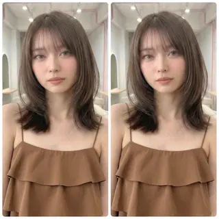 ミディアム 1ｍｍまでこだわる レイヤー🫧若葉🪞のヘアスタイル