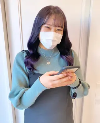 セミロング カラー Ayuna /透明感カラーのヘアスタイル