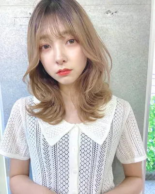 ミディアム カラー 似合わせレイヤー 🇰🇷荒木洋文のヘアスタイル