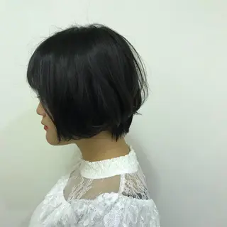 ショート ニュアンスパーマ/ レイヤー/茶屋町のヘアスタイル