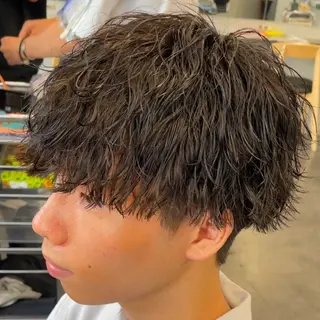 ミディアム パーマ ヘアアレンジ メンズ fifth 石川 凪のヘアスタイル
