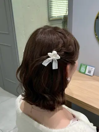 ショート ヘアアレンジ しゅり🍎/アレンジ 🎀/髪質改善✨️のヘアスタイル