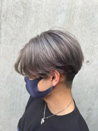 ショート カラー メンズ 梅田茶屋町メンズ 専門美容師 山元一平のヘアスタイル