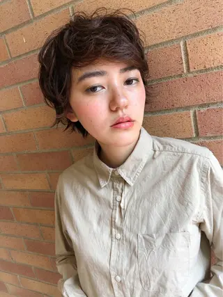 ショート カラー パーマ HEADS ex市川 ママ美容師ARISAのヘアスタイル