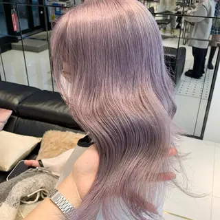 ミディアム カラー ハッシュカット/ハイ トーン/MANAMIのヘアスタイル