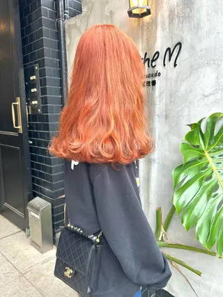 セミロング カラー ヘアアレンジ 🎀暖色カラー🎀 ♡yurika♡のヘアスタイル