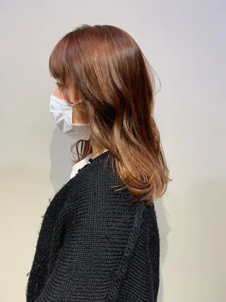 ミディアム 柔らかいカラー🎀 rinaのヘアスタイル