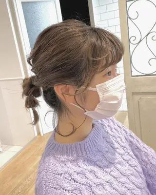 ミディアム カラー パーマ ヘアアレンジ メンズ キッズ ネイル マツエク・マツパ 🫧垢抜けヘア🫧 SHIORIのヘアスタイル