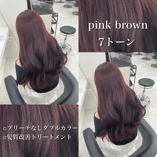 カラー 🤍ブリーチなし ブラウンhimi🤍のヘアスタイル