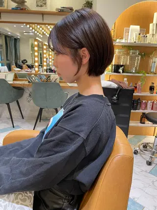 ショート 縮毛矯正 髪質改善 韓国風レイヤー 吉田のヘアスタイル
