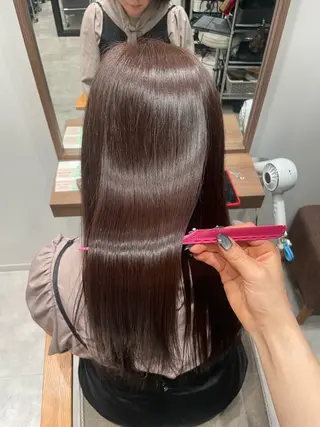 セミロング ルナ🫐縮毛矯正 🫐髪質改善のヘアスタイル