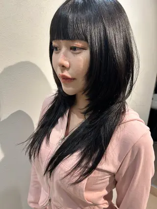 ロング カラー 久木原 ゆりのヘアスタイル