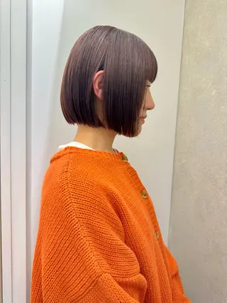 ショート カラー 顔周りカット/透明感 カラー✂️MEIのヘアスタイル