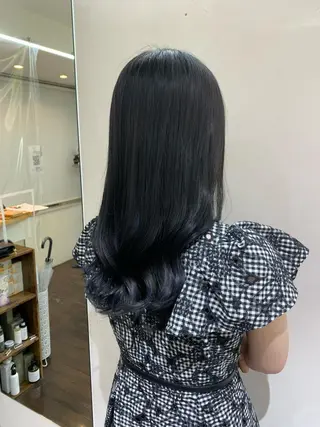 セミロング カラー デジタルパーマ🫧 韓国風ヘア🫧サクラのヘアスタイル