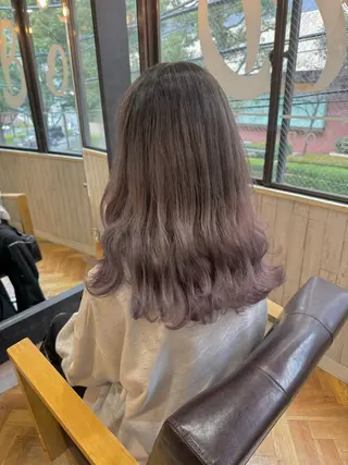 セミロング 髪質改善＆艶カラー Zina💋池袋のヘアスタイル