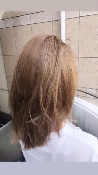 ミディアム カラーアンドケアリタ kitamuuuのヘアスタイル