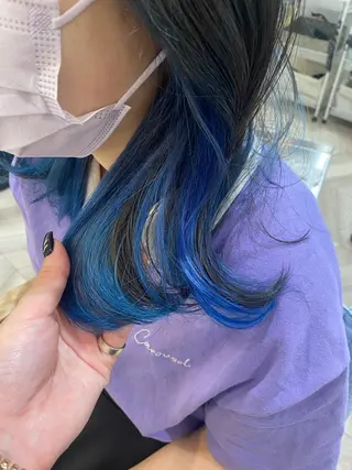 ミディアム カラー 小顔レイヤー/ ベージュ🤍Rieのヘアスタイル