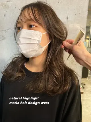 セミロング カラー 竹嶌 健吾のヘアスタイル