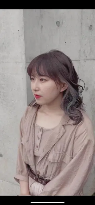 ミディアム マツノ ユウキのヘアスタイル