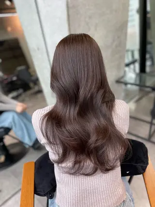 セミロング カラー 髪質改善/堀江 ケアカラーtoshiのヘアスタイル