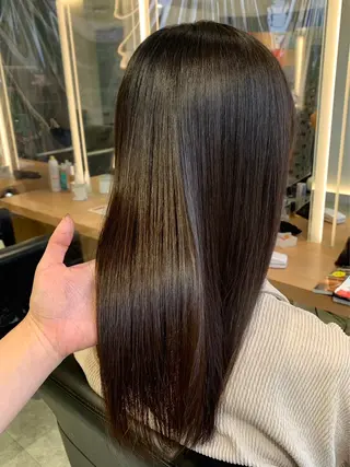 ロング 長町/酸性ストレート /曲がる縮毛矯正のヘアスタイル