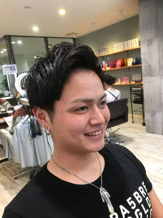 ショート カラー パーマ ヘアアレンジ メンズ キッズ ネイル マツエク・マツパ EnBlesS西宮 マンツーマン神道有基のヘアスタイル