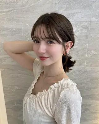 ミディアム 韓国ヘア/美髪矯正/ Haruna🦋のヘアスタイル