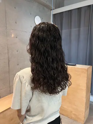 セミロング 🌿朝5分でお洒落 パーマスタイル🌿のヘアスタイル