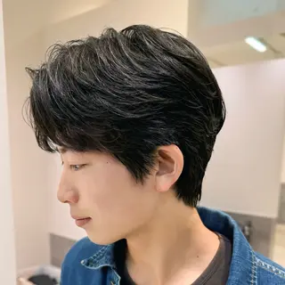 パーマ メンズ センターパート特化/ メンズカット/ヒロキのヘアスタイル