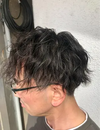 パーマ メンズ ダブルスキルエクステ /羽エクステ白石宇由のヘアスタイル