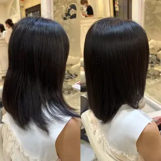 セミロング ツヤ重視 ワンカラー🫧Mioのヘアスタイル