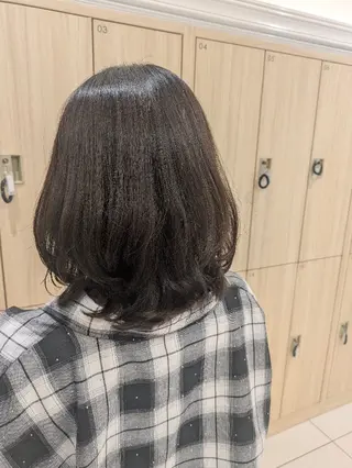 ミディアム パーマ 佐々木 萌のヘアスタイル