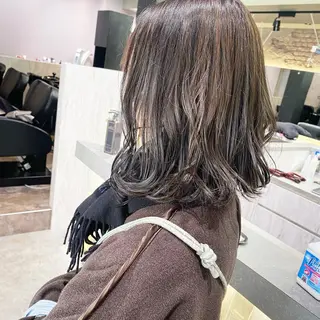 ミディアム カラー 荒川 ひなの 新川崎のヘアスタイル