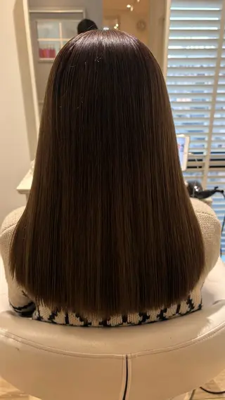 セミロング カラー 似合わせ 顔周りYUUGAのヘアスタイル