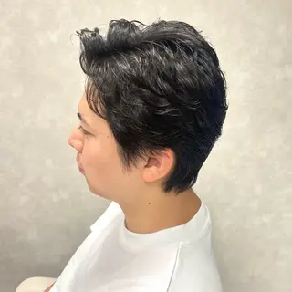 パーマ メンズ ダウンパーマ特化💎 ボブ・レイヤーりなのヘアスタイル
