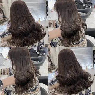 セミロング カラー センターパート特化 井上健太のヘアスタイル