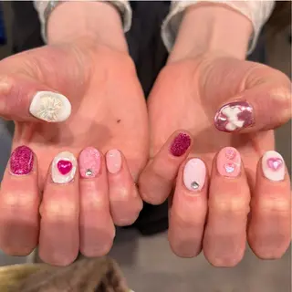 ネイル 透明感カラー🫧🎀 まりなのヘアスタイル