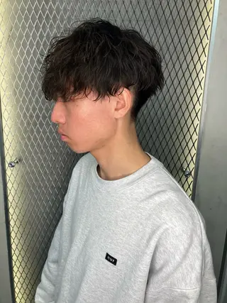 ショート パーマ メンズ 透明感カラー/ 髪質改善町田佑人のヘアスタイル