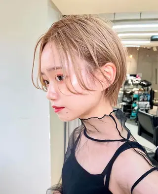 ショート カラー ウルフ🦋顔まわり ❤︎ ͛MEIのヘアスタイル