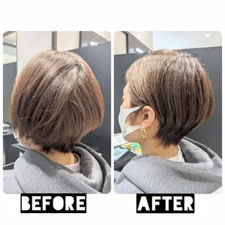 ショート パーマ ヘアアレンジ カラー 心斎橋難波本店 店長 THE ECT 中尾のヘアスタイル