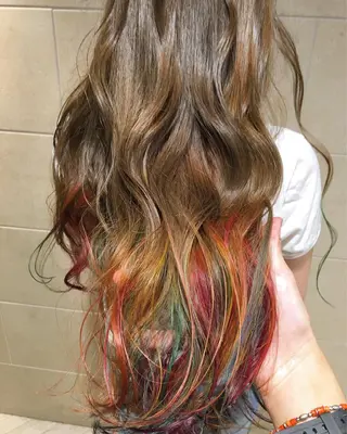 ロング カラー レイヤーカット 川田くるみのヘアスタイル