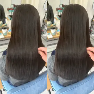 セミロング カラー 髪質改善🩵縮毛矯正 代々木/木下のヘアスタイル