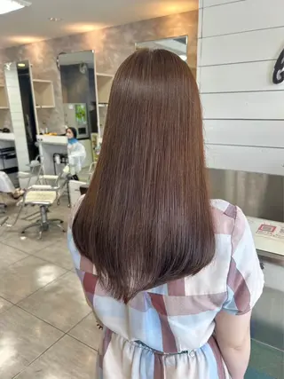 セミロング 縮毛矯正✖髪質改善 仁木伸明のヘアスタイル