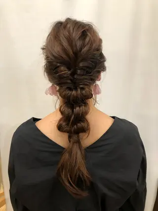 ロング カラー パーマ ヘアアレンジ 暖色ボブ 🍊rikakoのヘアスタイル