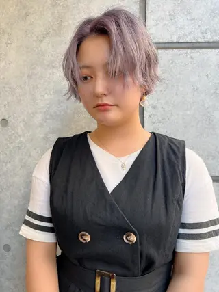 ショート カラー 癖毛救済✂️ボブ /髪質改善ストレートのヘアスタイル